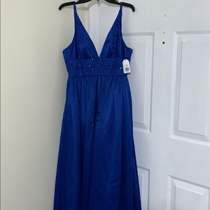 Royal blue ball gown fits sz. 12